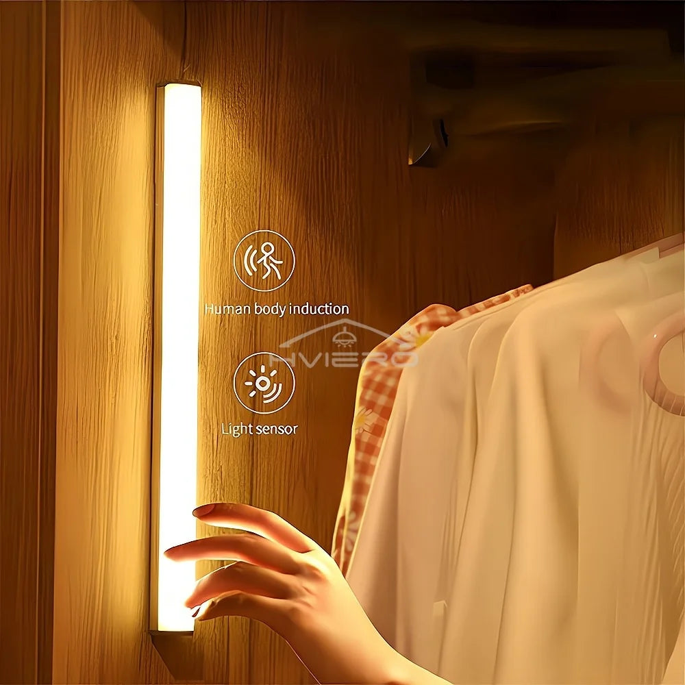 💡 Luminária LED com Sensor de Movimento – Recarregável por USB, Sem Fio e Magnética | Ideal para Armários, Quartos, Cozinhas e Corredores