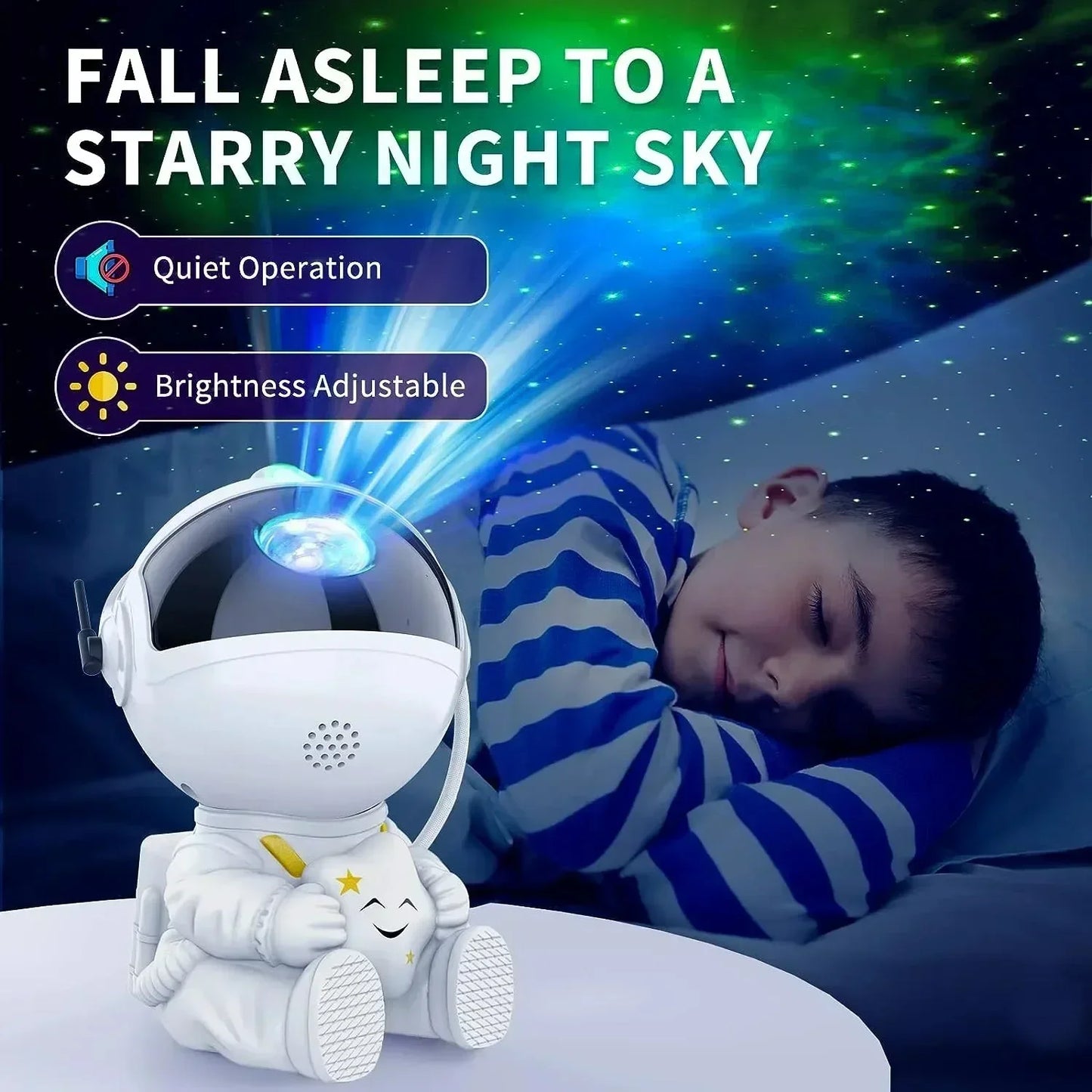 ILUMINARIA PROJETOR ASTRONAUTA GALAXIAS