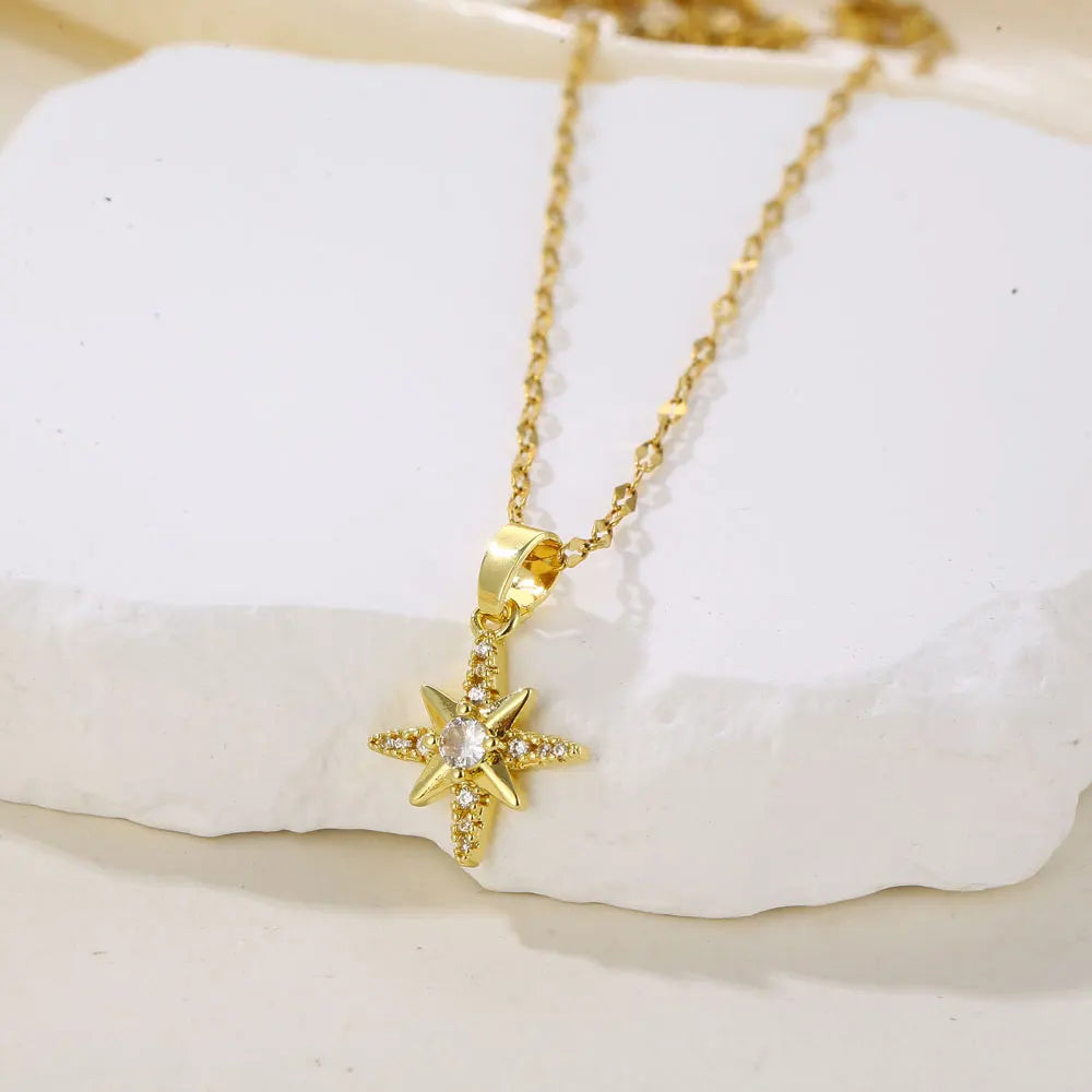 Colar Giratório Pingente – Elegância em Aço Inoxidável para Mulheres