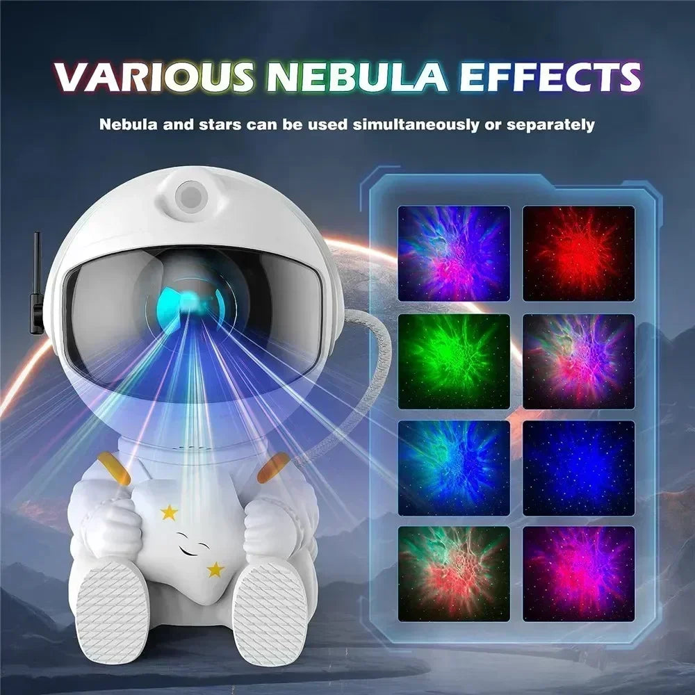 ILUMINARIA PROJETOR ASTRONAUTA GALAXIAS
