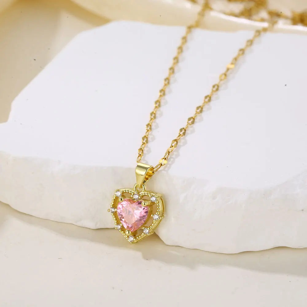 Colar Giratório Pingente – Elegância em Aço Inoxidável para Mulheres