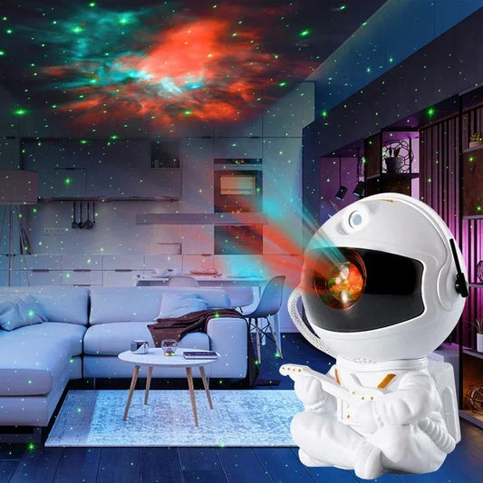 ILUMINARIA PROJETOR ASTRONAUTA GALAXIAS