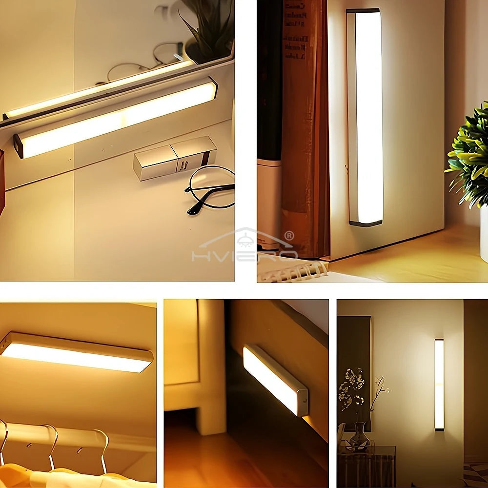 💡 Luminária LED com Sensor de Movimento – Recarregável por USB, Sem Fio e Magnética | Ideal para Armários, Quartos, Cozinhas e Corredores