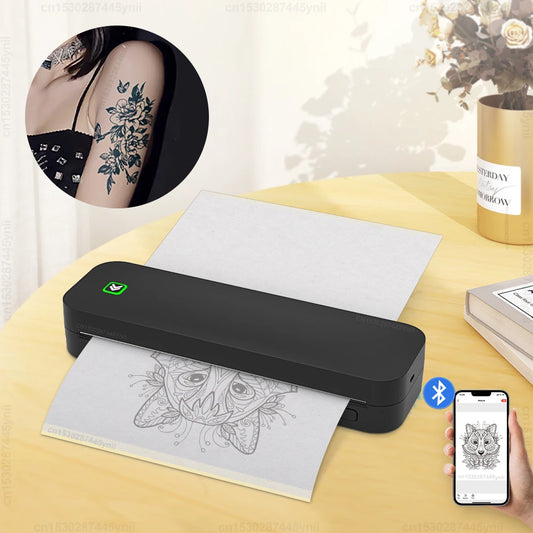 🖨️ Impressora Térmica A4 Portátil Bluetooth | Sem Tinta | Imprime Fotos, PDFs, Documentos e Tatuagens | Wireless Inkless Printer