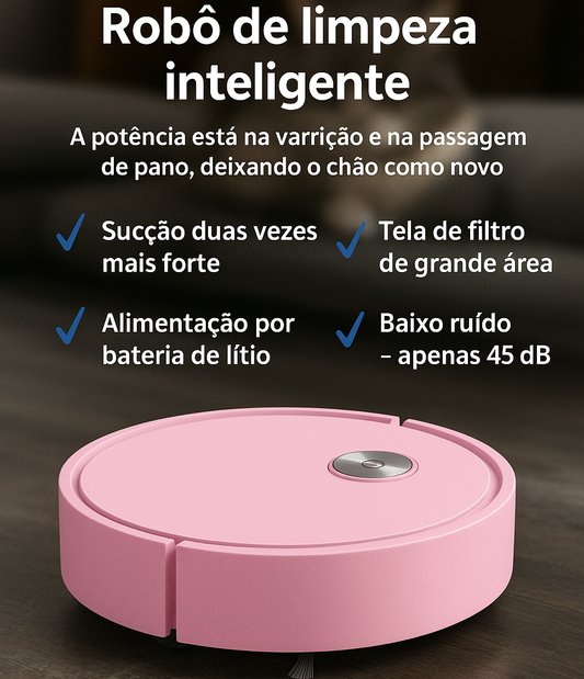 Xiaomi MIJIA 3 em 1 Smart Robot Aspirador – 4000Pa de Sucção Potente, Limpeza Inteligente e Eficiente para Pisos, Tapetes e Pelos de Animais